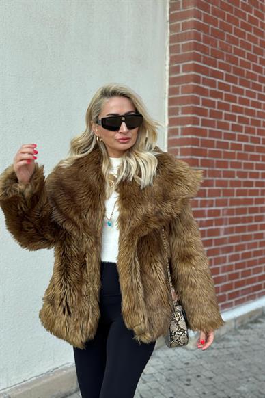 Şal Yaka Premium Kürk Kaban