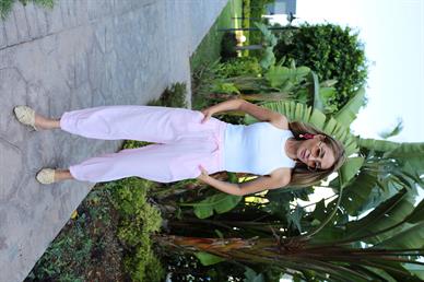 Şalvar Kesim Pembe Müslin Pantolon