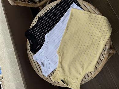 Sarı Sıralı Taşlı Fitilli Atlet