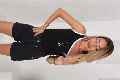 Siyah Biyeli Tek Omuz Penye Atlet