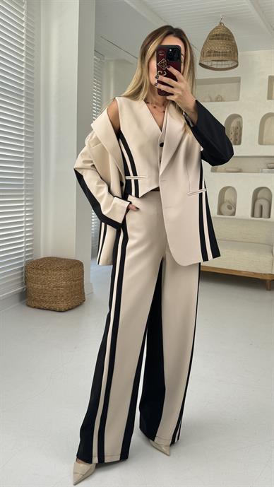 Siyah Garnili Üçlü Takım