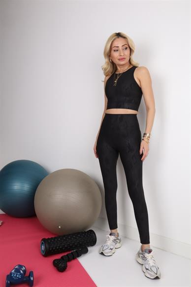 Siyah Kamuflaj Spor Bra