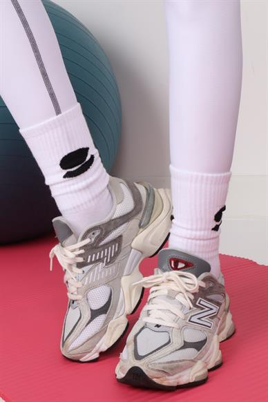 Siyah Logolu Spor Çorap