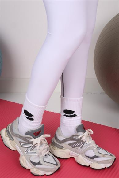 Siyah Logolu Spor Çorap