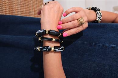 Siyah Mermer Desen Bileklik