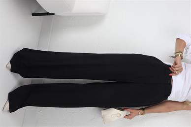 Siyah Tensel Kumaş Pantolon