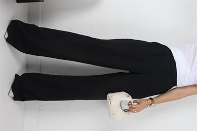 Siyah Tensel Kumaş Pantolon