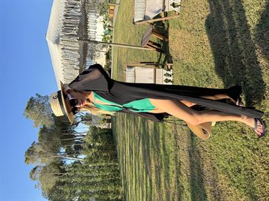 Siyah Tranparan Triko Pareo