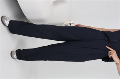 Süs Cepli Lacivert Yelek Palazzo Takım