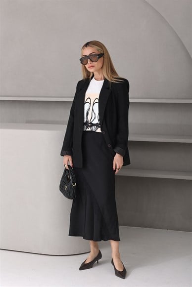 Taş Bakılı Kurdela Detay Tshirt