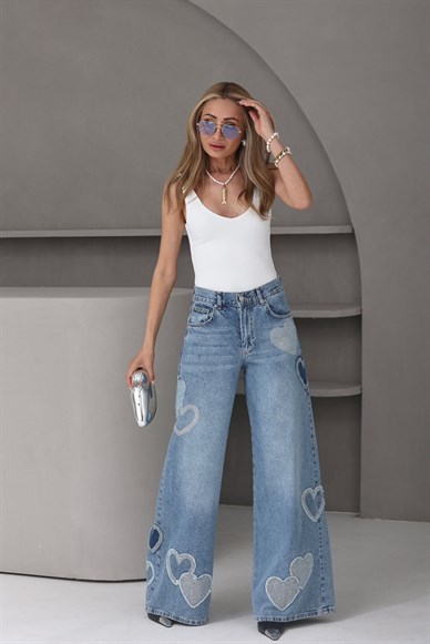 Taş Baskılı Palazzo Jean83644-2s5)