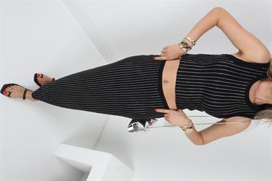 Taş İşli Siyah Fitilli Takım