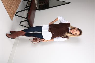 Taş İşli Yürütmeli Kahve Süveter