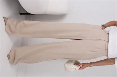 Taş Rengi Tensel Kumaş Pantolon