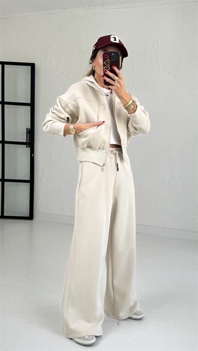 Taş Robalı Kapişonlu Eşofman Takımı