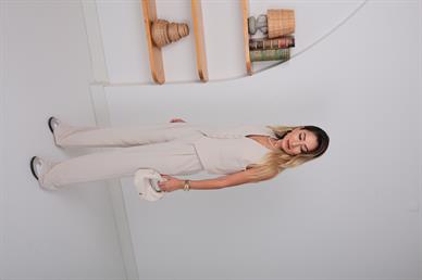 Taş  Yelekli Palazzo Takım