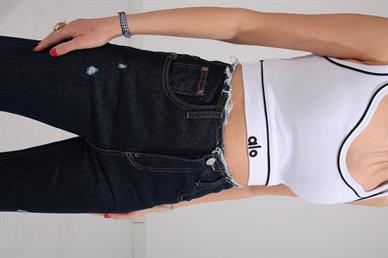 Tırnaklı Kemersiz Straight Leg Jean(1979)