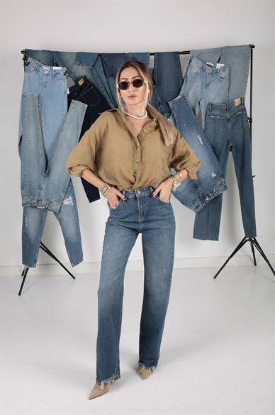 Tırnaklı Vintage Slim Jean(1875-1)