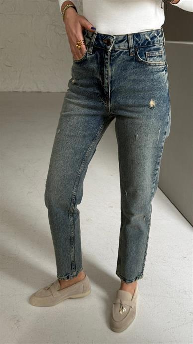 Tırnaklı Yıkamalı Mom Jean(7036-28)
