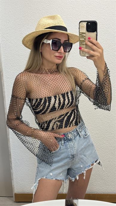 Uzun KolluTaşlı Bluz