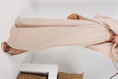 V Yaka Kolyeli Taş Pantolon Takım