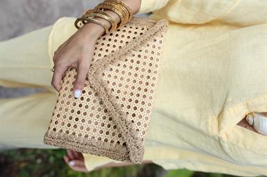 Vizon Beige Zarf Çanta