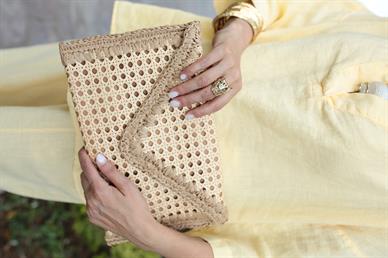 Vizon Beige Zarf Çanta