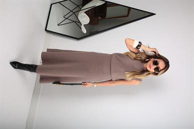 Vizon Etekli Örme Triko Takım