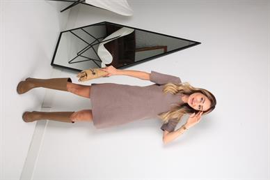 Vizon Örme Triko Elbise