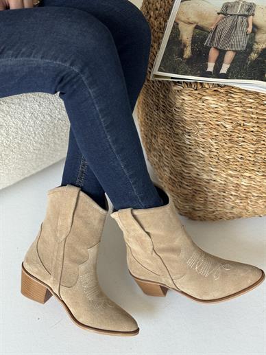 Vizon Süet Kovboy Bot (23 cm)