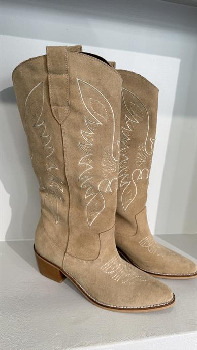 Vizon Süet Kovboy Bot (38 cm)