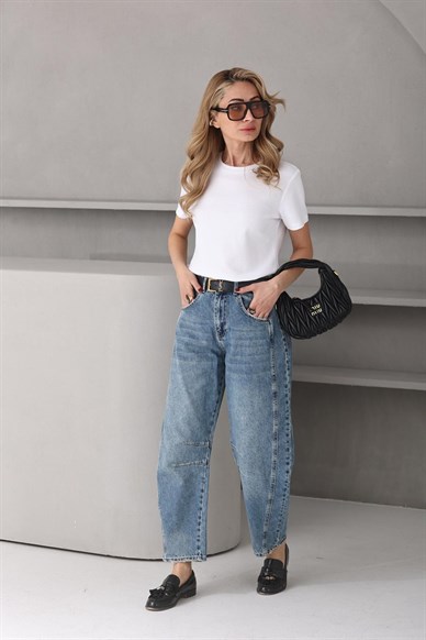 Yanı Dikişli Balon Jean (3160)