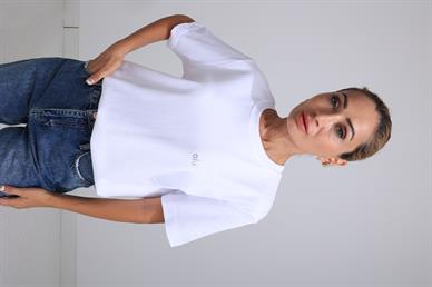 Yazı Baskılı Beyaz Basic Tshirt