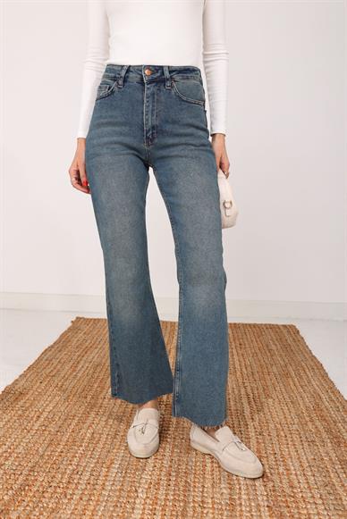 Yıkamalı İspanyol Mom Fit Jean(1706-62)