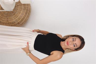 Yüzücü Kol Kalın Biyeli Siyah Penye Atlet