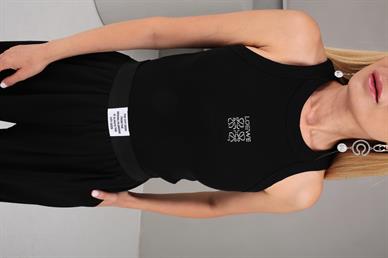 Yüzücü Kol Siyah Loewe Taş İşli Atlet