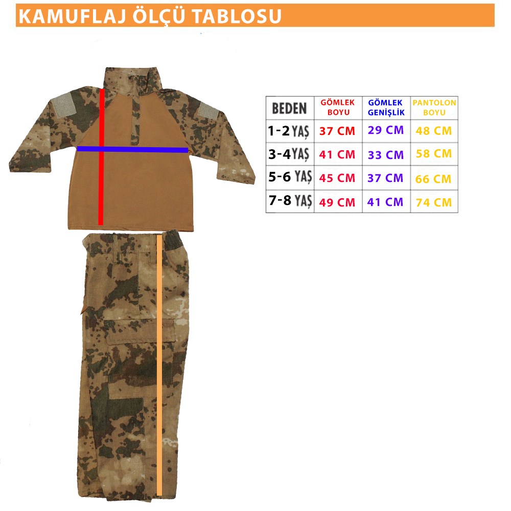 Çocuk Jöak Kamuflaj Takımı