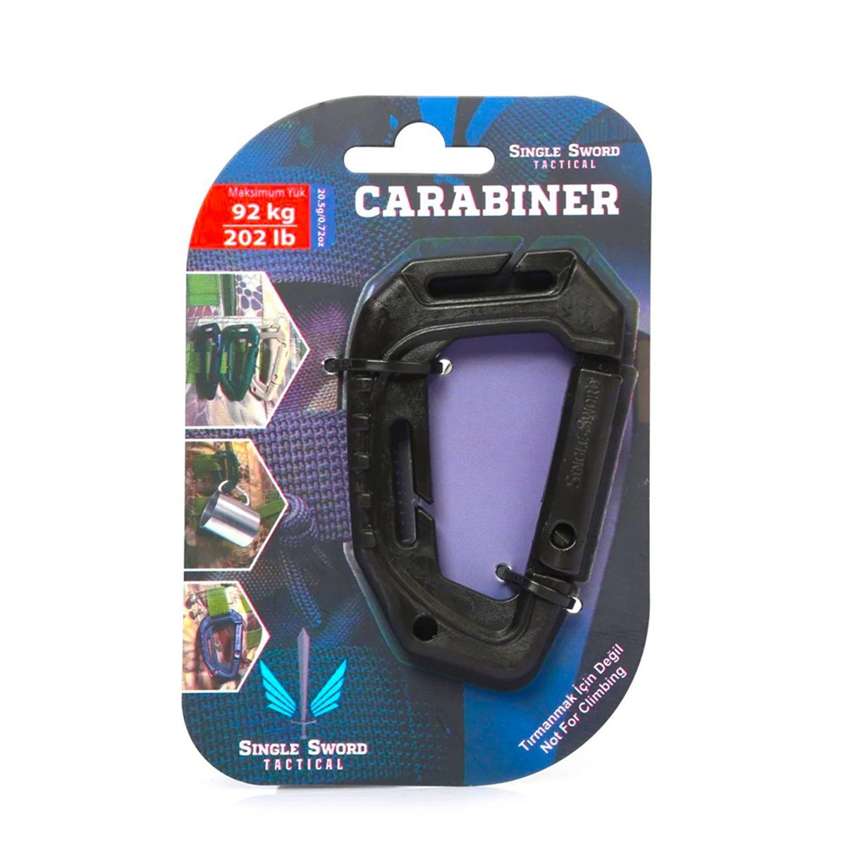 KARABİNA KANCATactical Molle Karabina Kanca 92 kg - Siyah