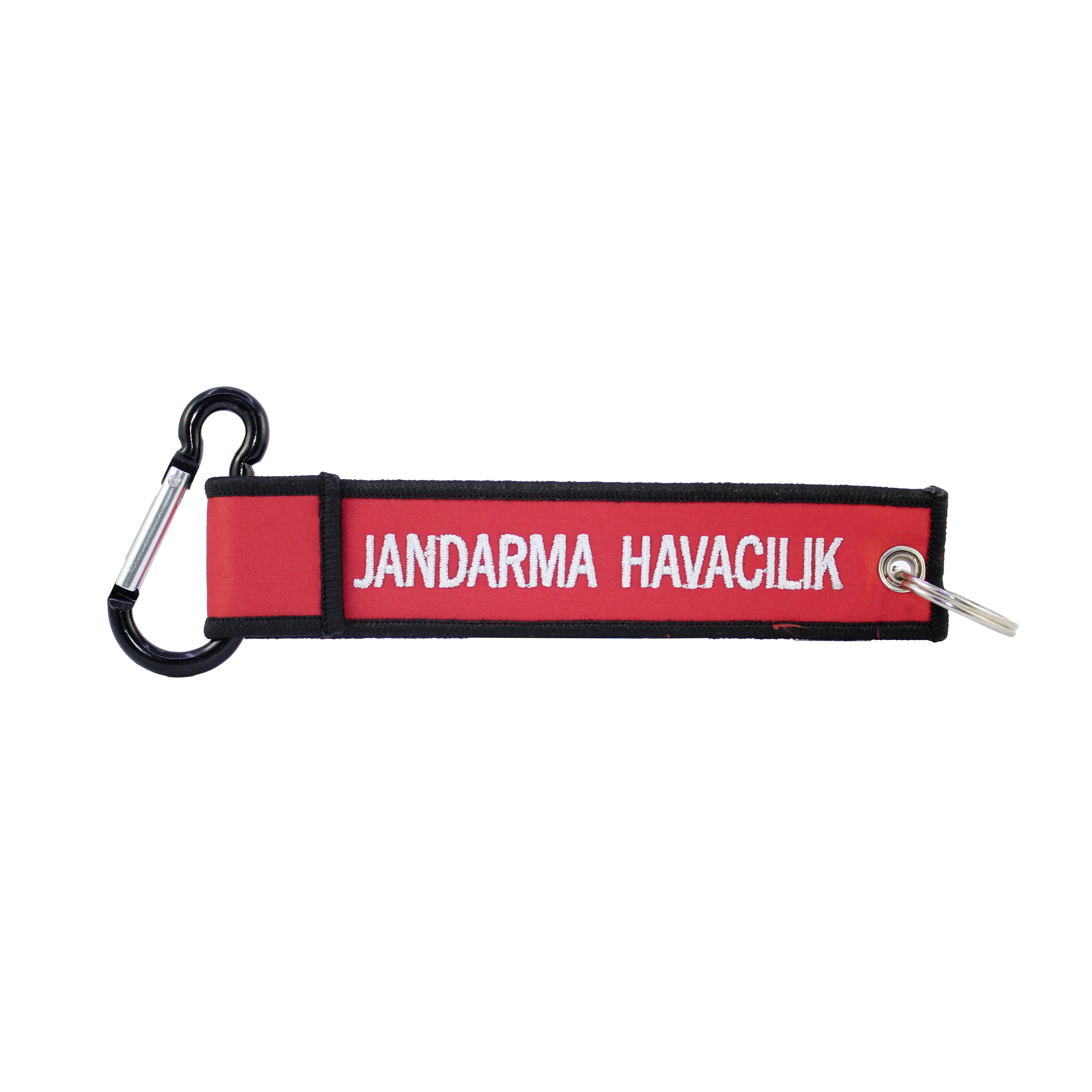 JHV ATAK T-129 KARABİNALI BEZ ANAHTARLIK KIRMIZI
