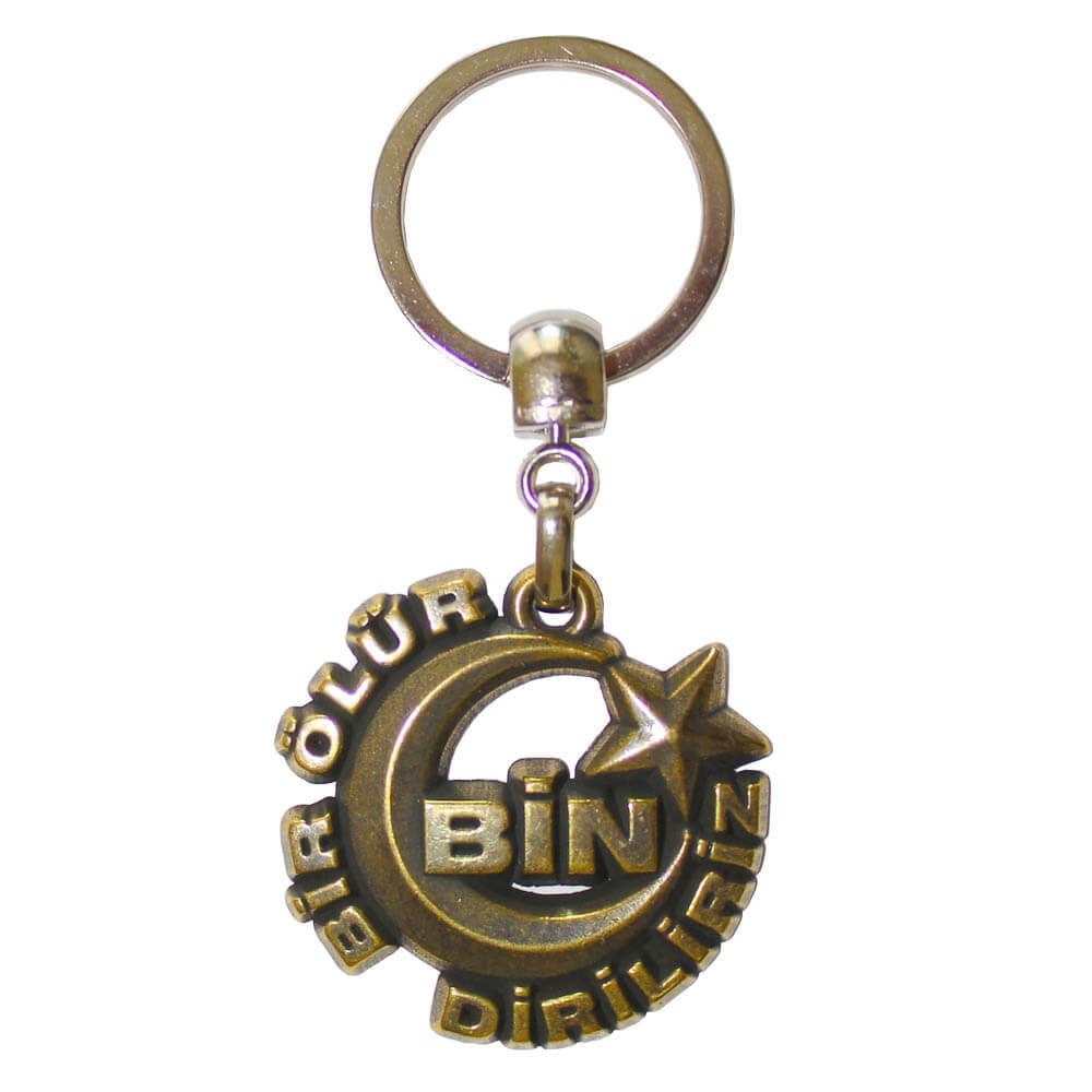 METAL ANAHTARLIKJÖAK BİR ÖLÜR BİN DİRİLİRİZ METAL ANAHTARLIK