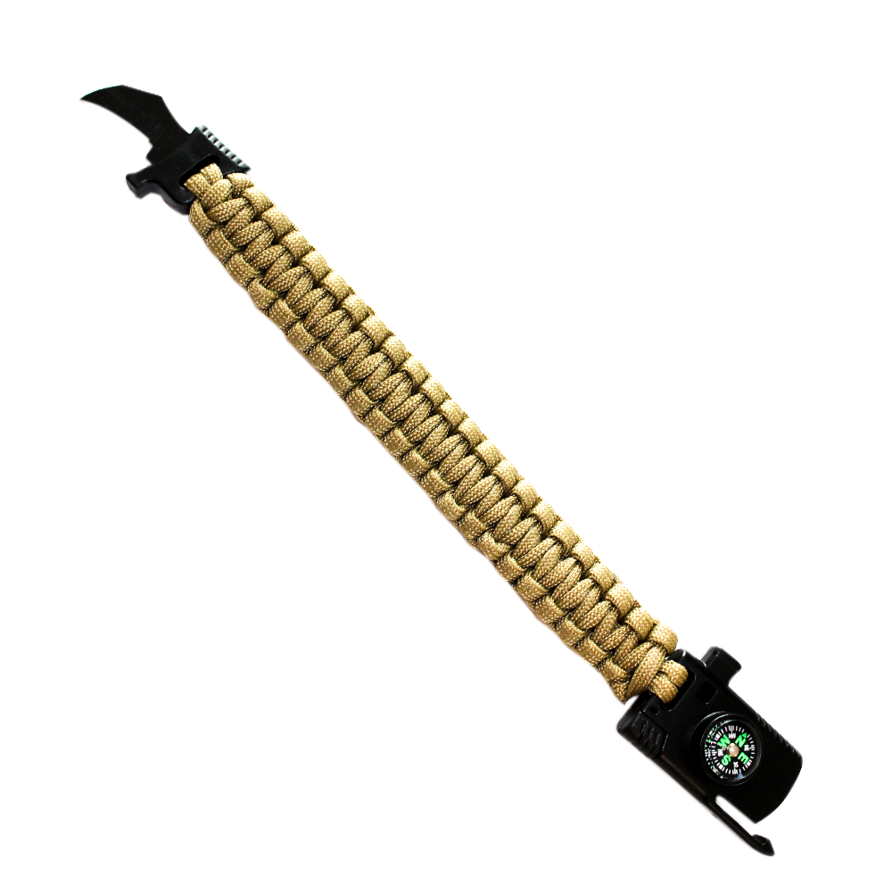 JÖAK BIÇAKLI PARACORD BİLEKLİK - BEJ