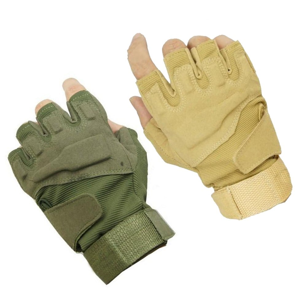 Tactical Askeri Desteksiz Yarım Eldiven SİYAH , HAKİ , BEJ