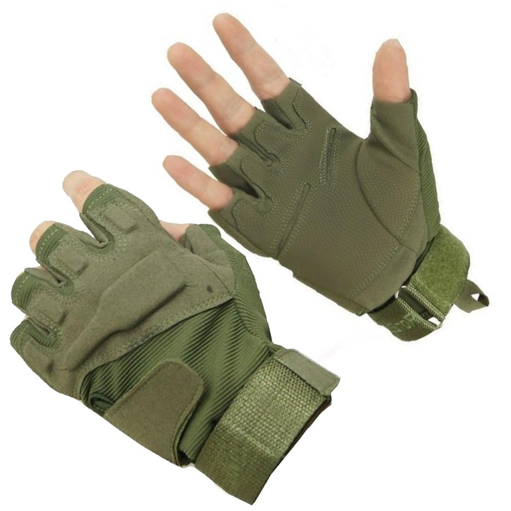Tactical Askeri Desteksiz Yarım Eldiven SİYAH , HAKİ , BEJ