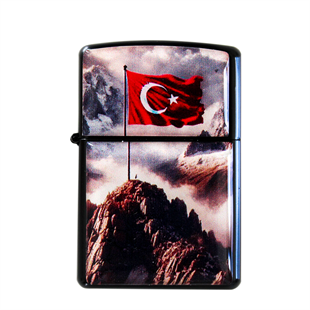 Jöak Türk Bayrağı Logolu Zippo Çakmak