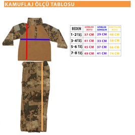 Çocuk Jöak Kamuflaj Takımı