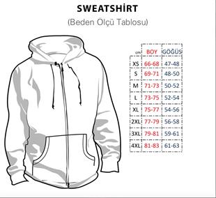  Unisex Atatürk Baskılı Kapüşonlu Sweatshirt