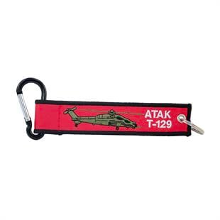 JHV ATAK T-129 KARABİNALI BEZ ANAHTARLIK KIRMIZI