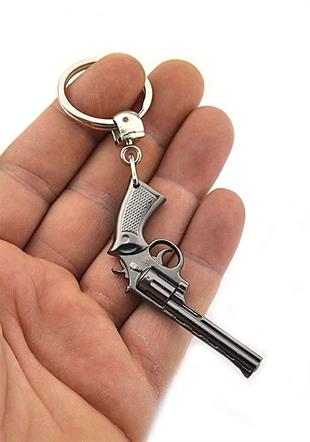JOAK REVOLVER METAL ANAHTARLIK KOYU GRİ RENK