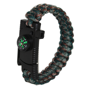 JÖAK BIÇAKLI PARACORD BİLEKLİK - YEŞİL KAMUFLAJ