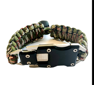 JÖAK PARACORD BİLEKLİK Paslanmaz Çelik Bıçaklı  - KAMUFLAJ